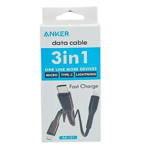 کابل سه کاره انکر ANKER AK101 یک متری